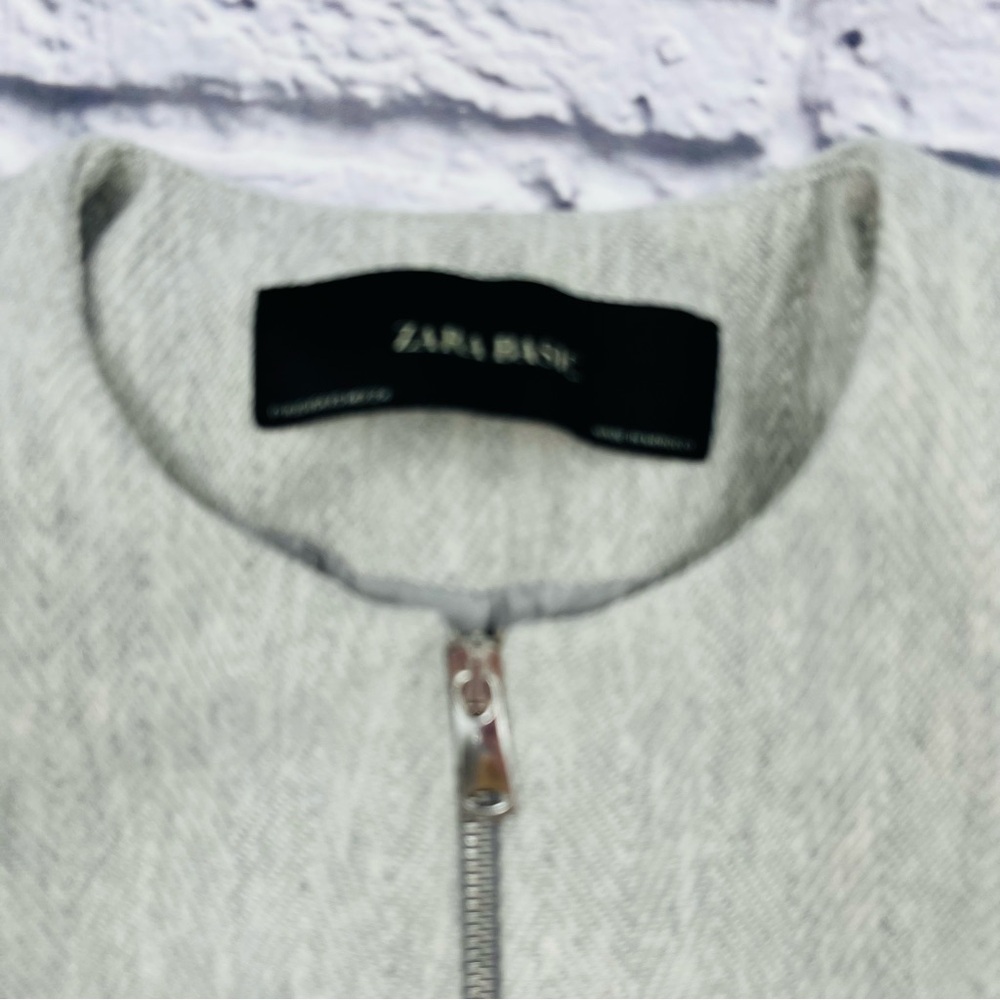 Zara Basic Longline Blazer Jacket Mid Length XS G… - image 3